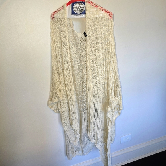 Torrid Cream Shrug Sweater with Airy Knit Design, Plus Size - One Size - Picture 1 of 8